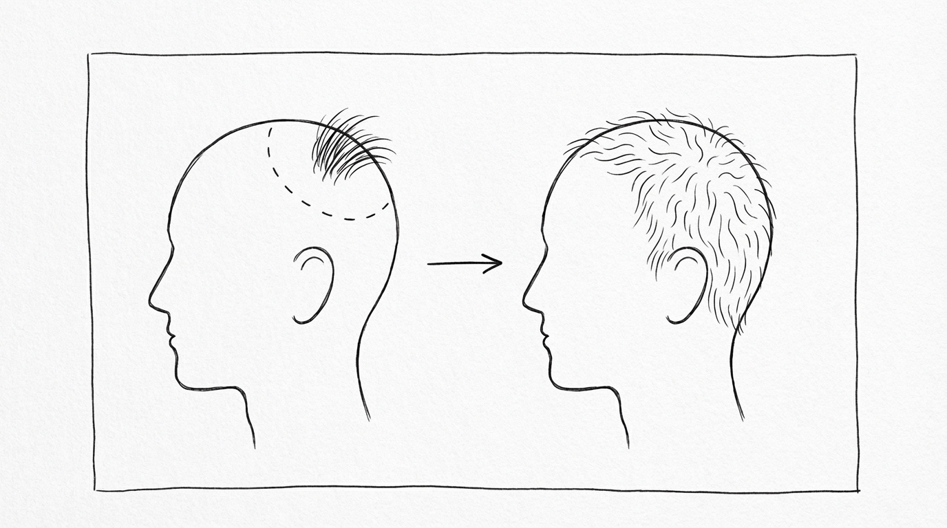 離れ小島は自毛植毛の10年後どうなる?