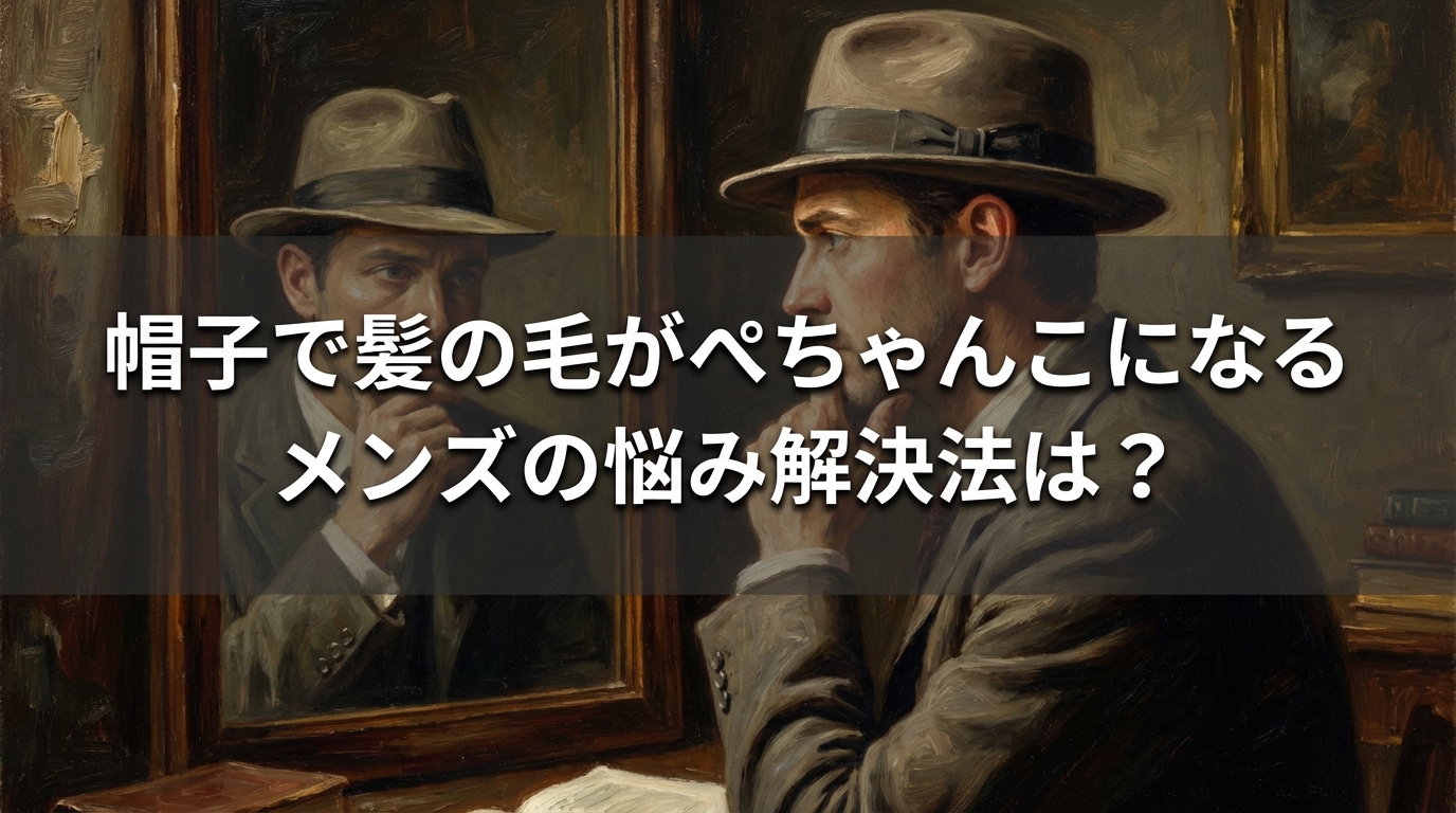 帽子で髪の毛がぺちゃんこになるメンズの悩み解決法は？