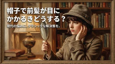 帽子で前髪が目にかかるときどうする？