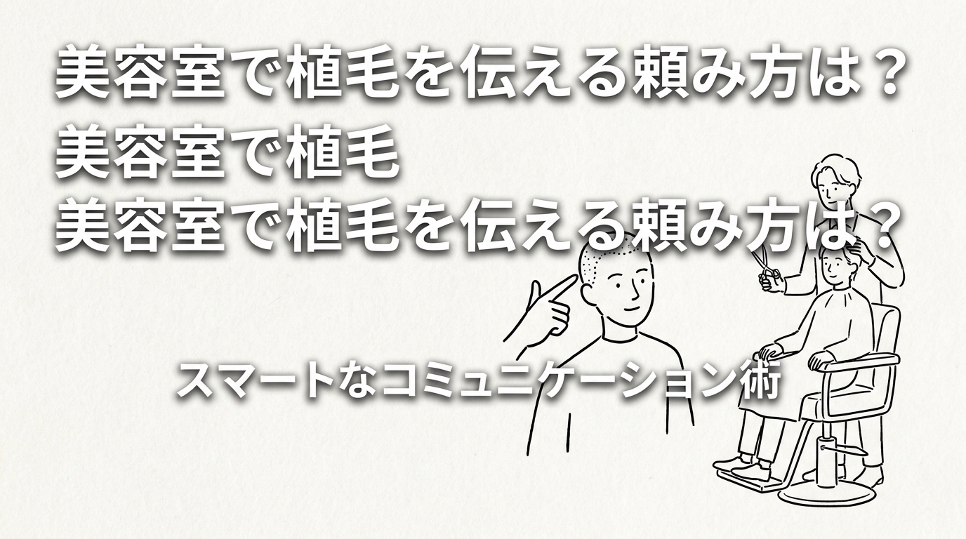 美容室で植毛を伝える頼み方は？