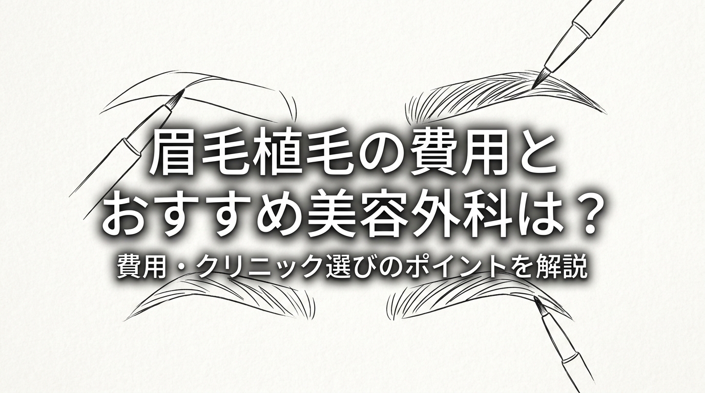 眉毛植毛の費用とおすすめ美容外科は？