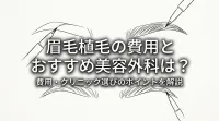 眉毛植毛の費用とおすすめ美容外科は？
