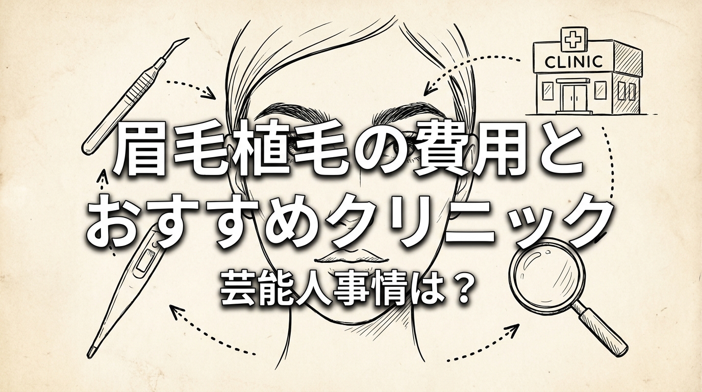 眉毛植毛の費用とおすすめクリニック、芸能人事情は？