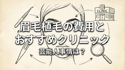 眉毛植毛の費用とおすすめクリニック、芸能人事情は？