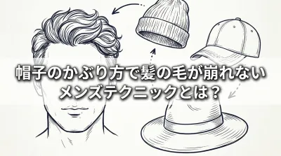 帽子のかぶり方で髪の毛が崩れないメンズテクニックとは？