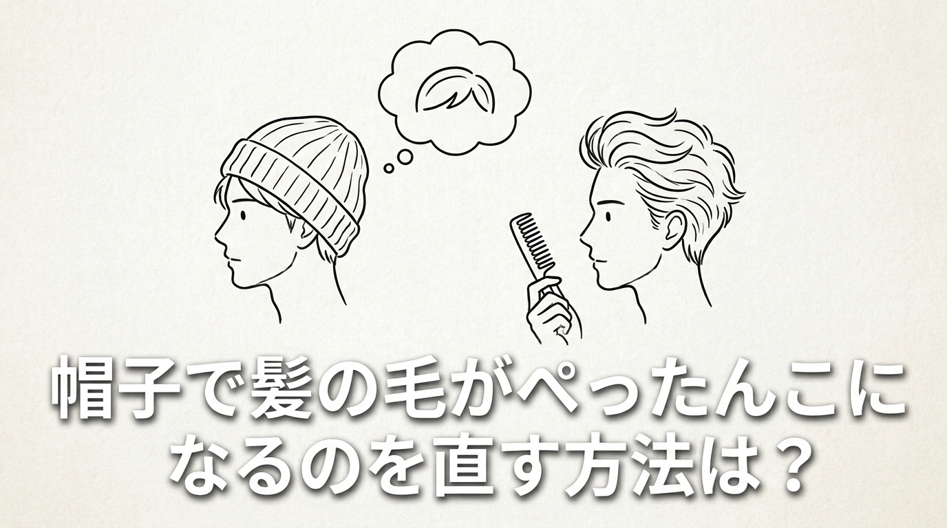 帽子で髪の毛がぺったんこになるのを直す方法は?