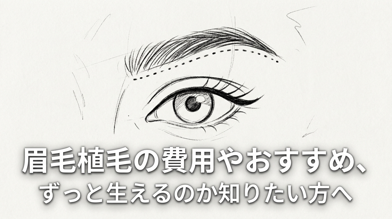 眉毛植毛の費用やおすすめ、ずっと生えるのか知りたい方へ
