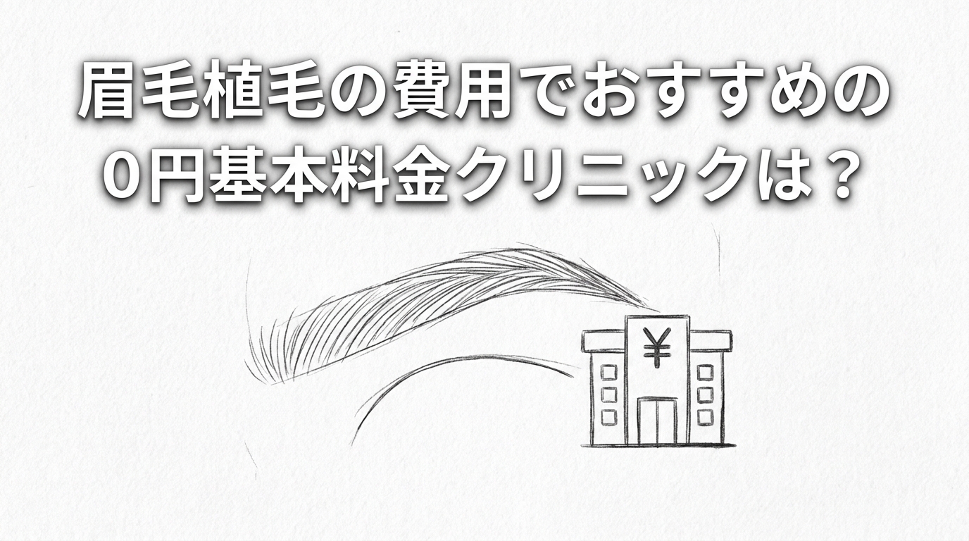 眉毛植毛の費用でおすすめの0円基本料金クリニックは?