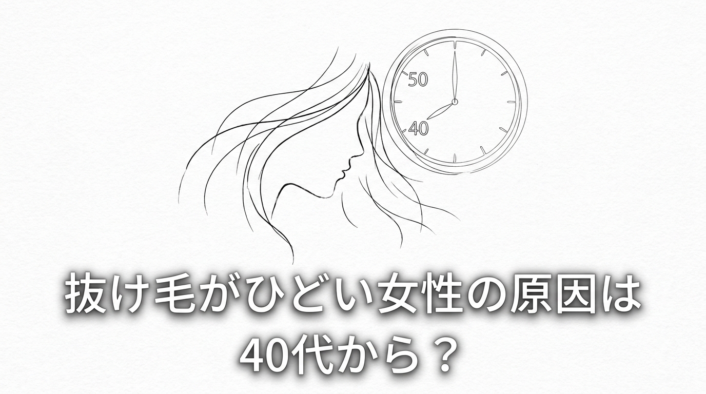 抜け毛がひどい女性の原因は40代から？