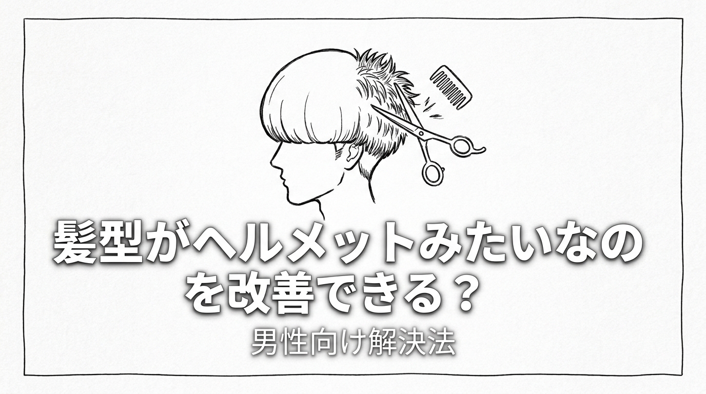 髪型がヘルメットみたいなのを改善できる？男性向け解決法