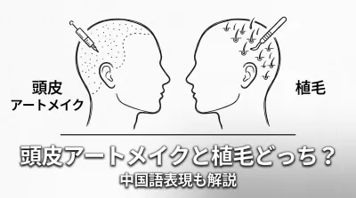 頭皮アートメイクと植毛どっち？中国語表現も解説