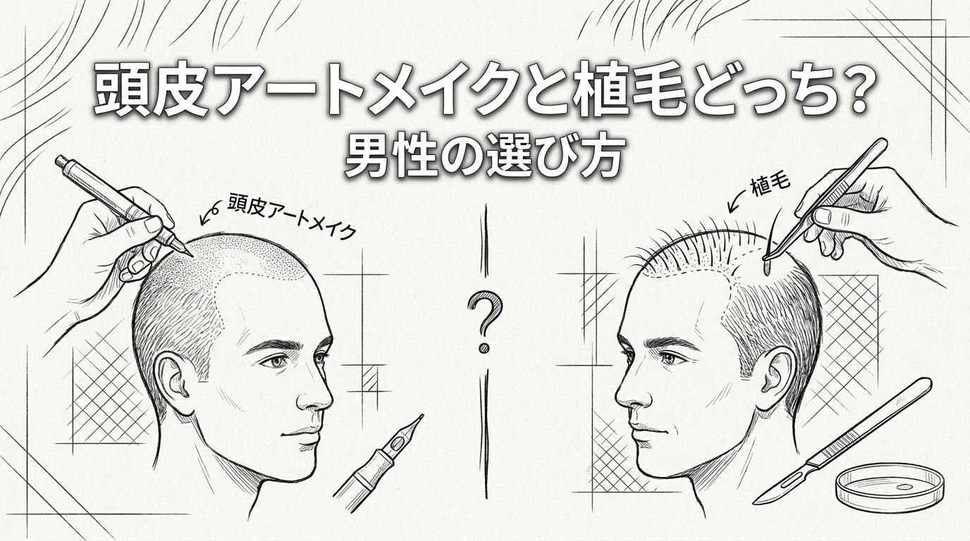 頭皮アートメイクと植毛どっち？男性の選び方