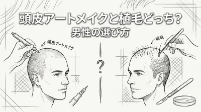 頭皮アートメイクと植毛どっち？男性の選び方