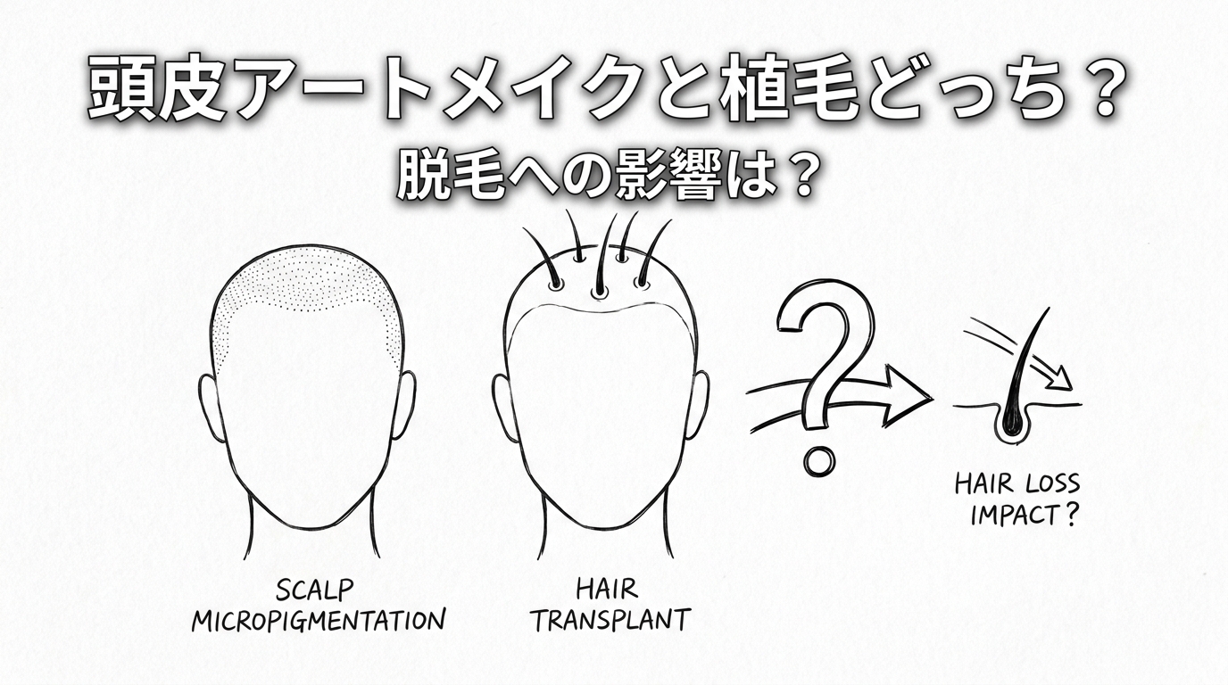頭皮アートメイクと植毛どっち？脱毛への影響は？