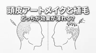 頭皮アートメイクと植毛どっちが効果が薄れる？
