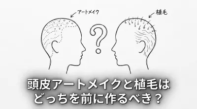 頭皮アートメイクと植毛はどっちを前に作るべき？