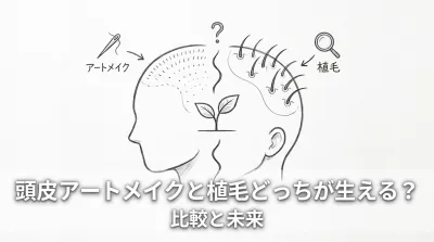 頭皮アートメイクと植毛どっちが生える？