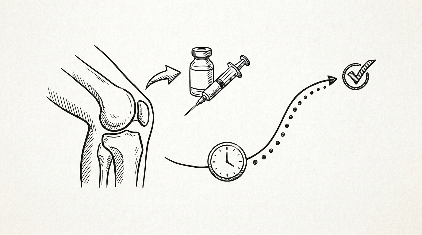 膝PRP療法の効果が現れる時期