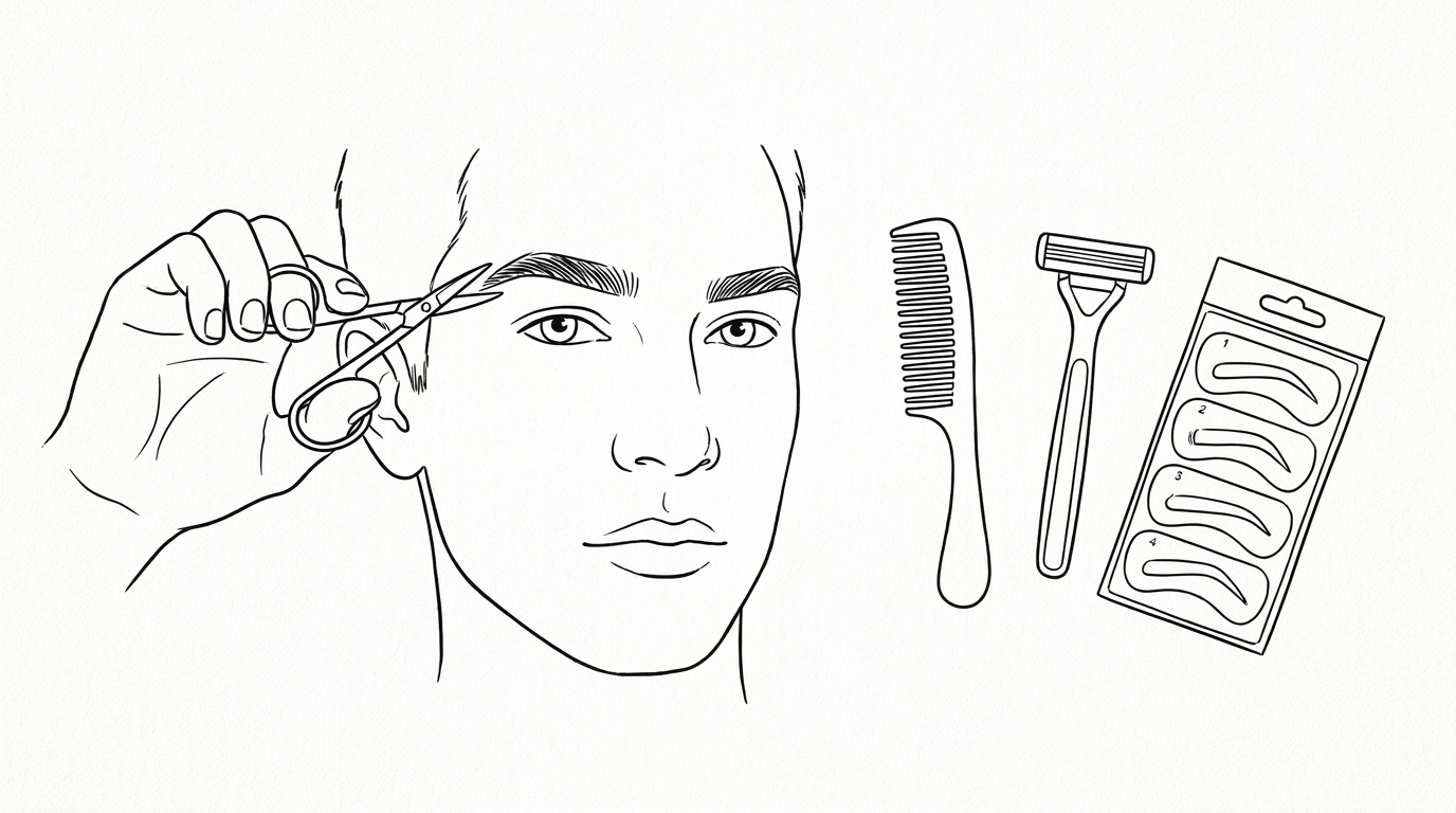 100均の道具だけで男性の眉毛は十分整えられます