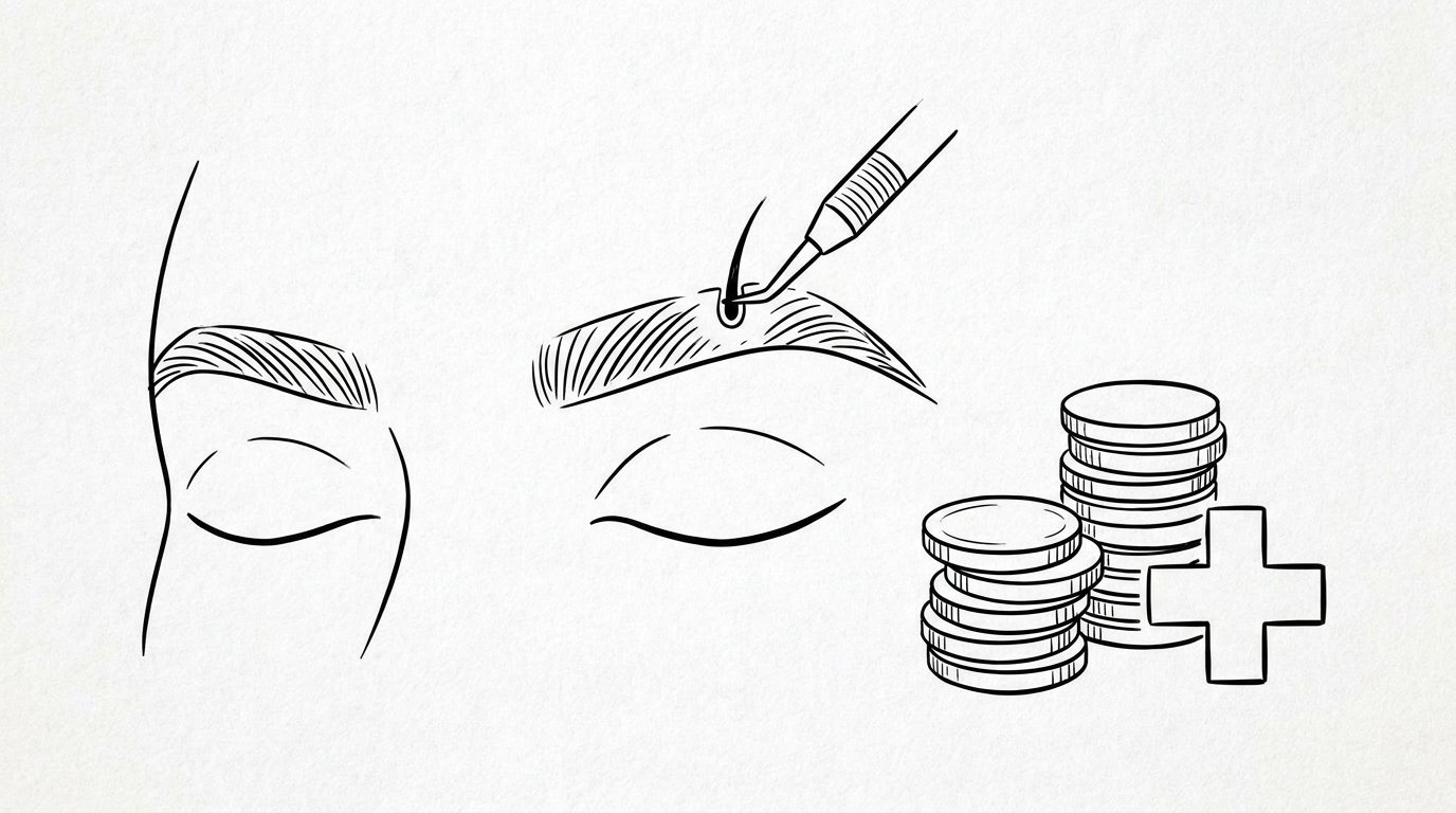 眉毛植毛の費用は30万円から50万円が相場