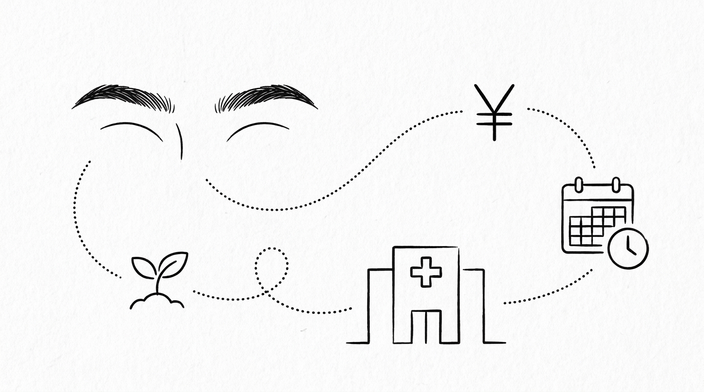 眉毛植毛の費用とおすすめクリニック