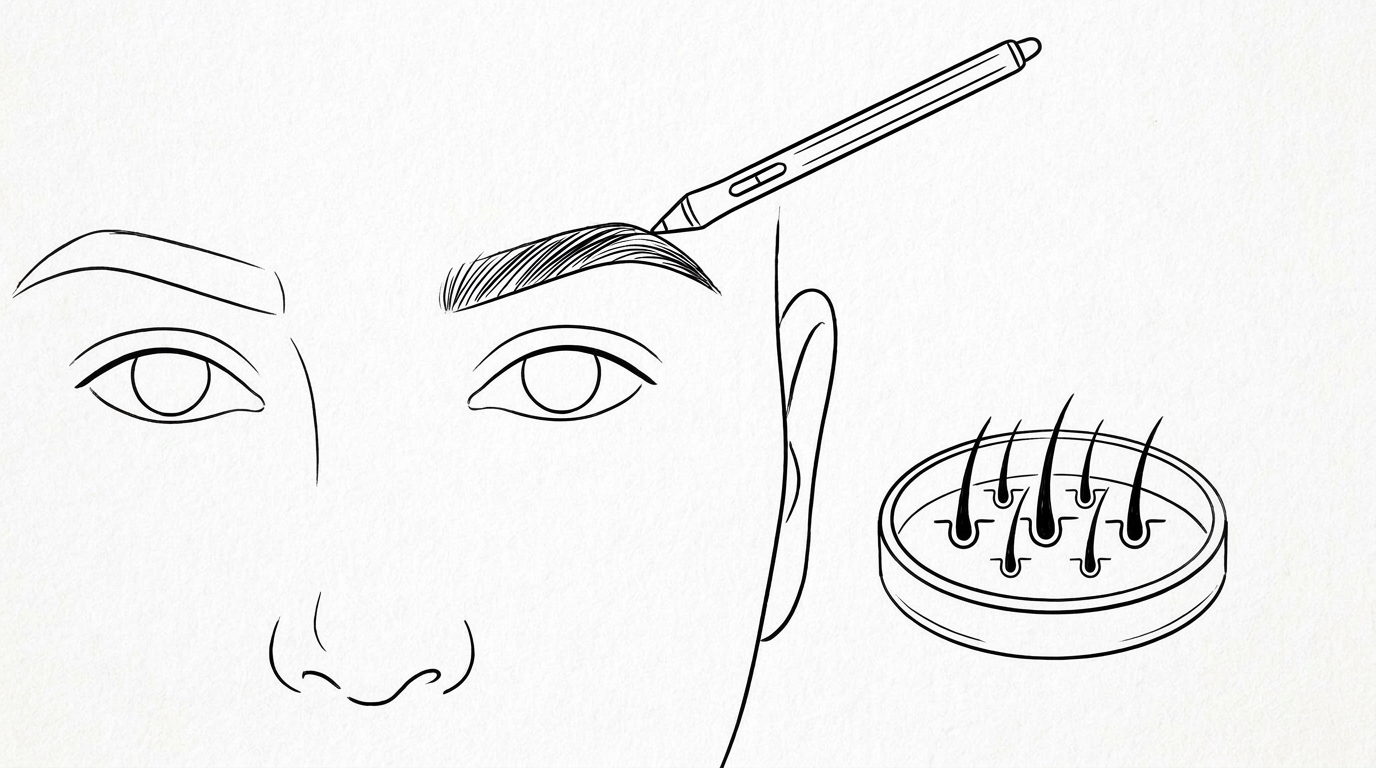 眉毛植毛の費用相場は30万円〜50万円です