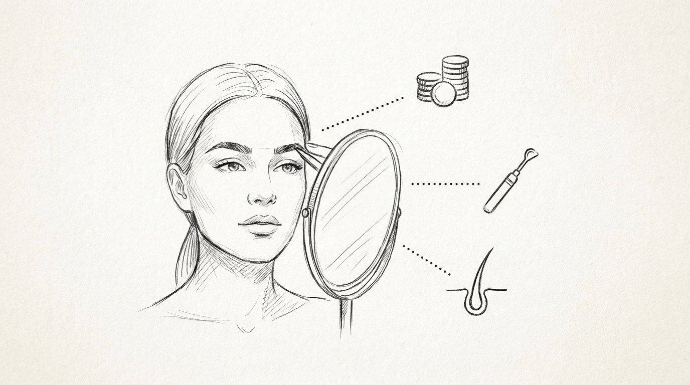 眉毛植毛の費用が決まる3つの要素