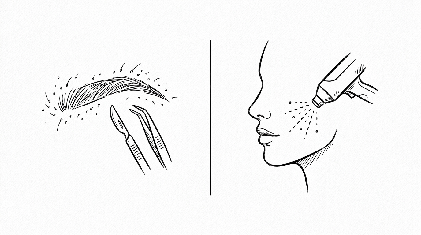 眉毛植毛とピコトーニング、選ぶべき施術は目的次第です
