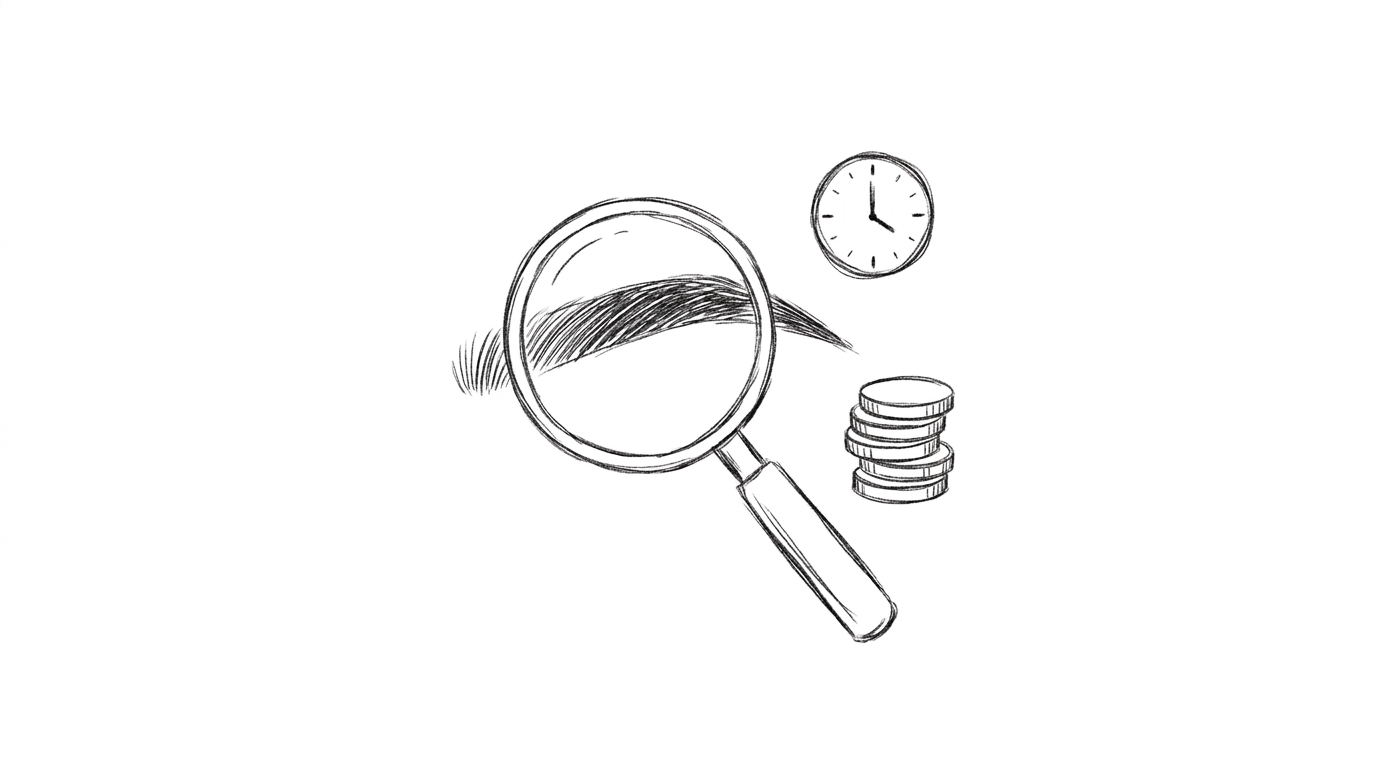 眉毛植毛は30万円～50万円、半永久的に生え続ける治療法です