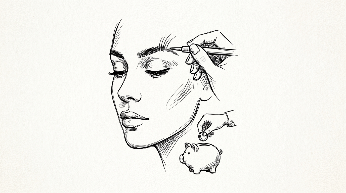 40代の眉毛植毛には30万円～50万円が相場です