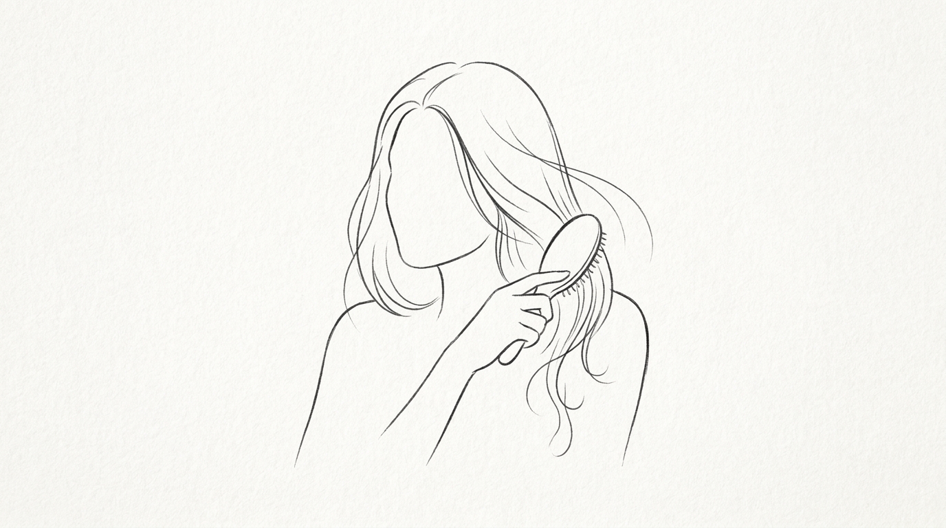 40代女性の抜け毛の具体例