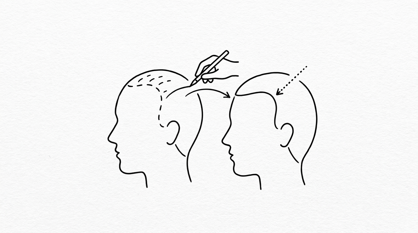 生まれつきおでこが広いのか、AGAなのかを見分けるポイント